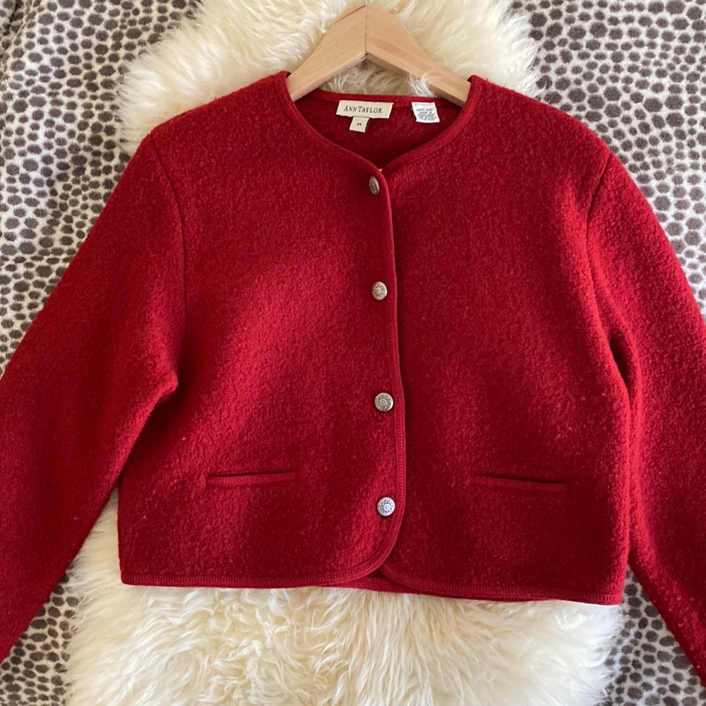 Ann Taylor 100% Wool Cardigan
